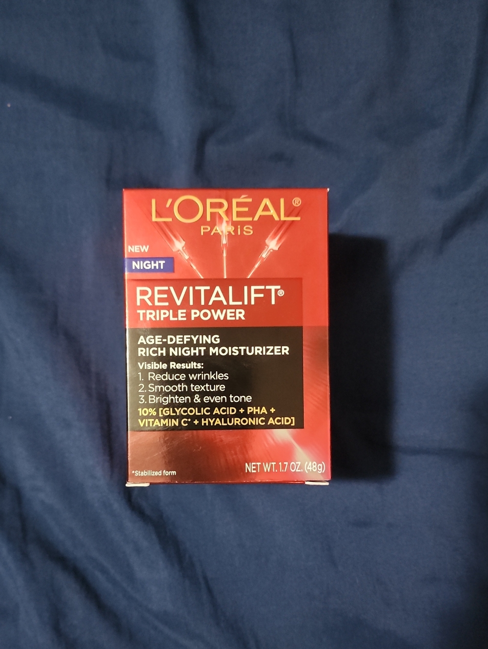 Revitalift Triple Power Night Rich Moisturizer - Red